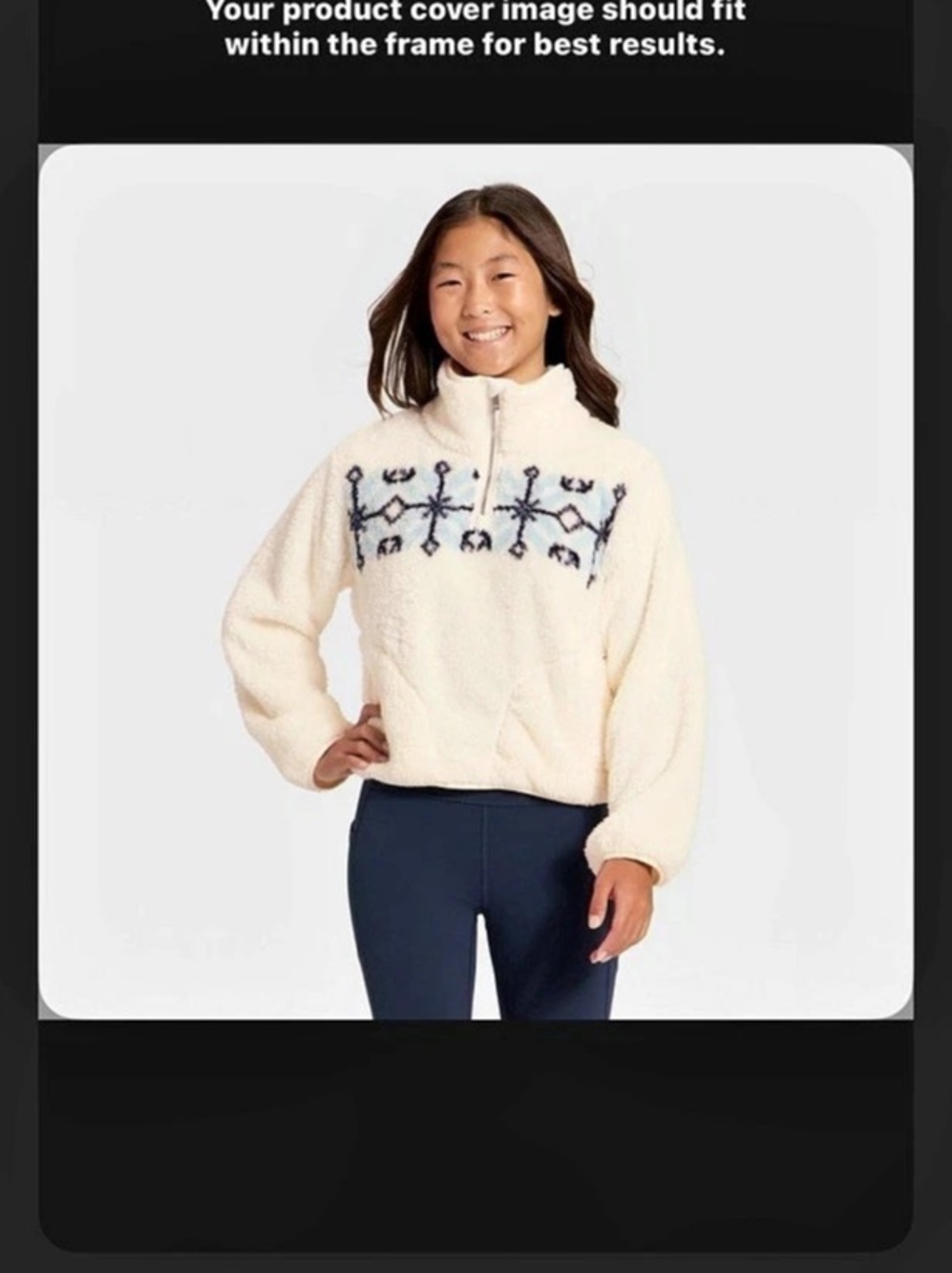 All in motion 1/2 zip pullover L10/12